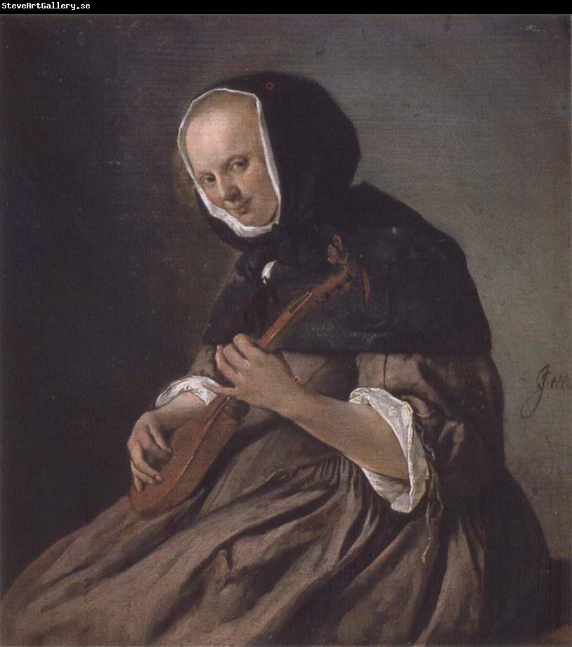 Jan Steen Woman Playing the cittern